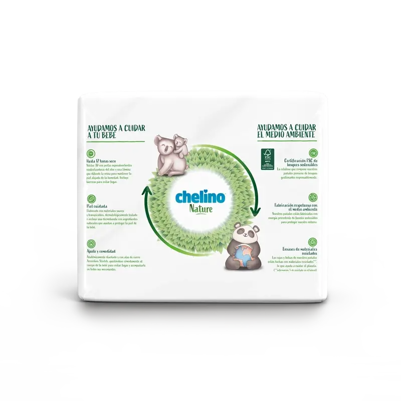 Chelino Nature Pañal Talla 6 (17-28 Kg) , 27 unidades