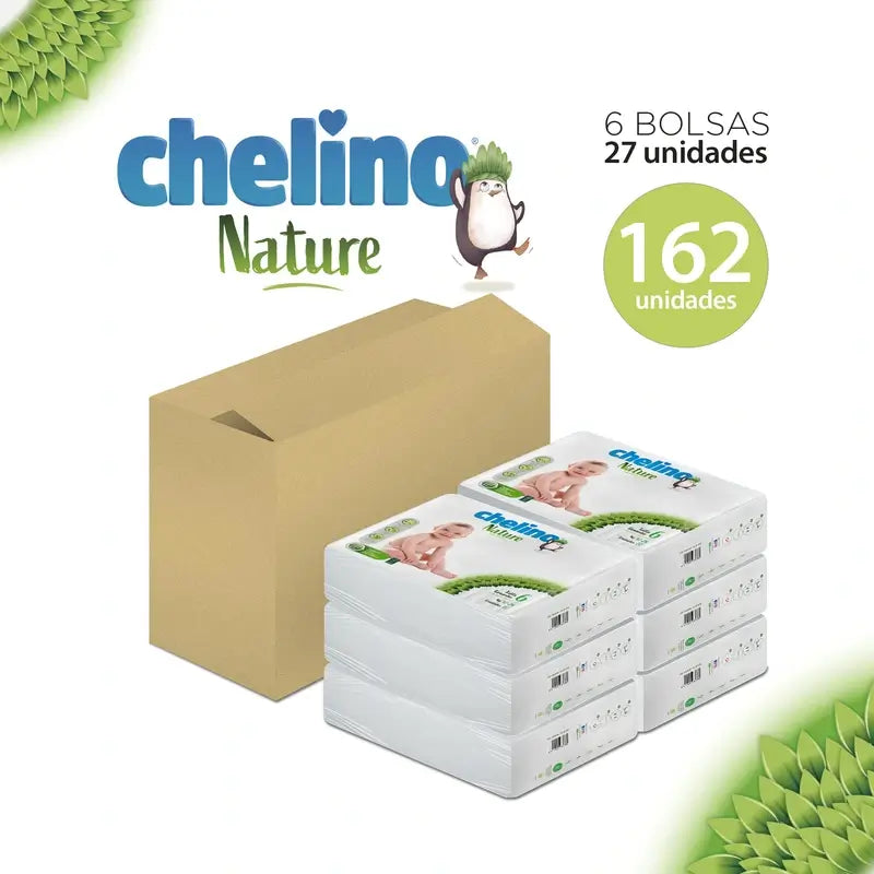 Chelino Nature Pañal Talla 6 (17-28 Kg) , 27 unidades