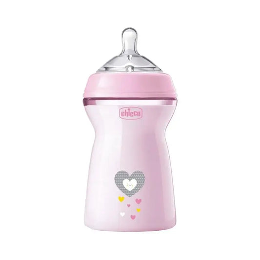 Chicco Biberón Naturalfeeling Rosa Flujo  Rápido 330Ml 6 M+