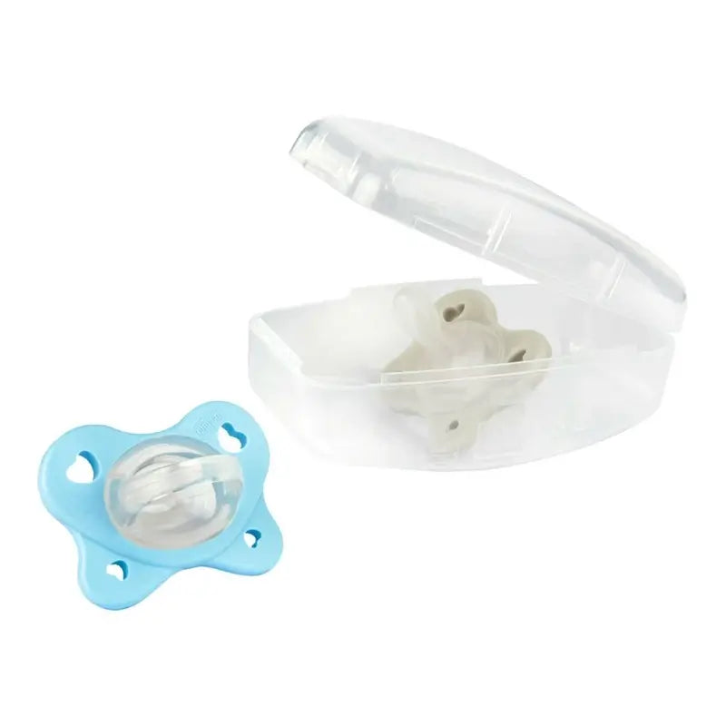 Chicco Chupete Physioforma Dual Soft Sil Azul 2-6 Meses , 2 unidades