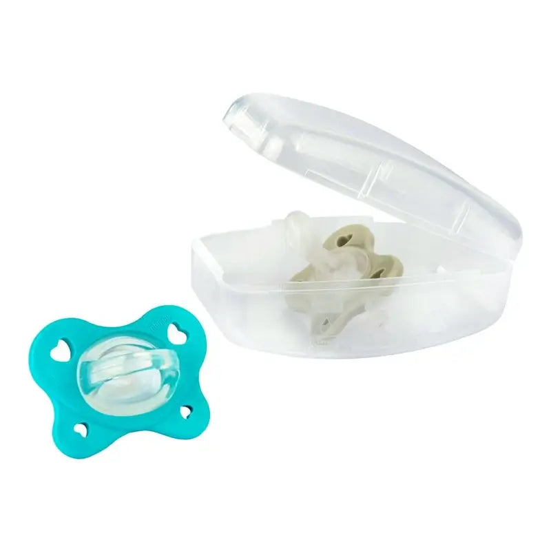 Chicco Chupete Physioforma Dual Soft Sil Azul 6-16 Meses , 2 unidades