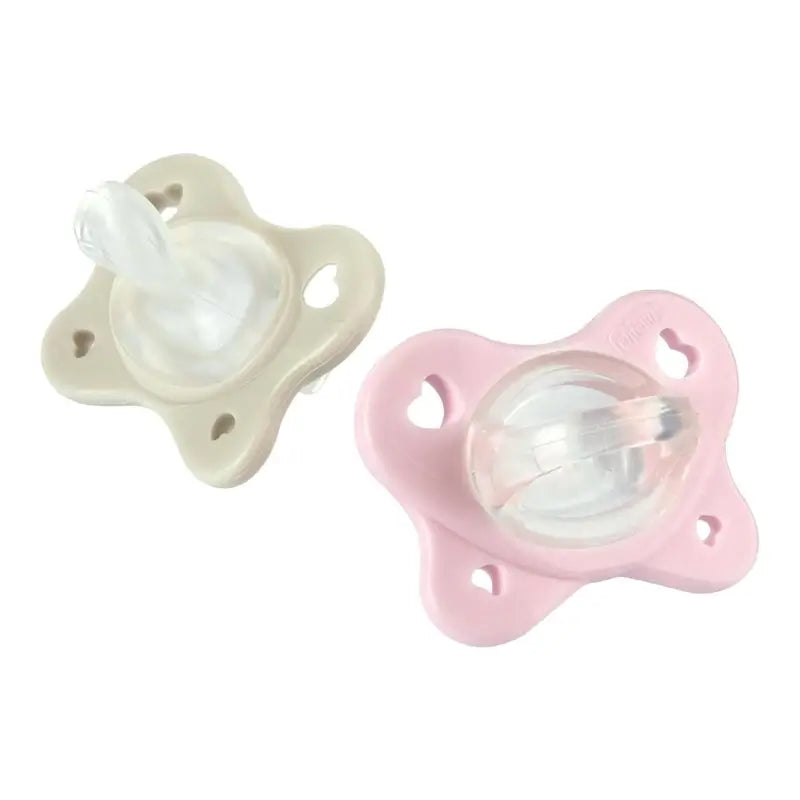 Chicco Chupete Physioforma Dual Soft Sil Rosa 2-6 Meses , 2 unidades