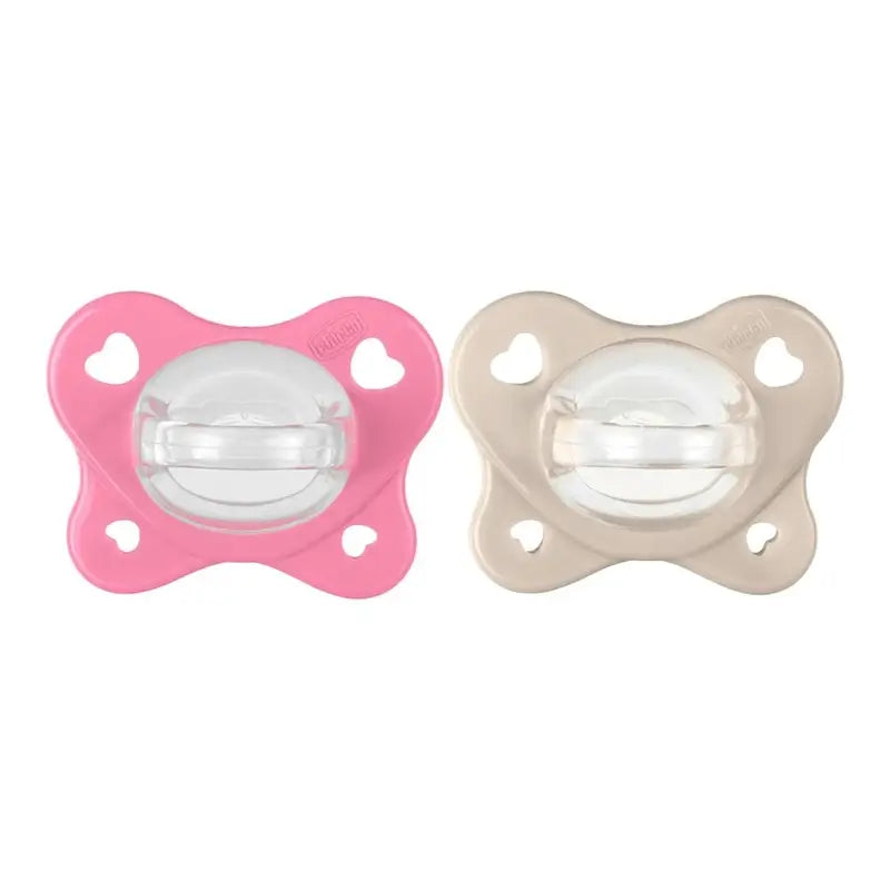 Chicco Chupete Physioforma Dual Soft Sil Rosa 6-16 Meses , 2 unidades