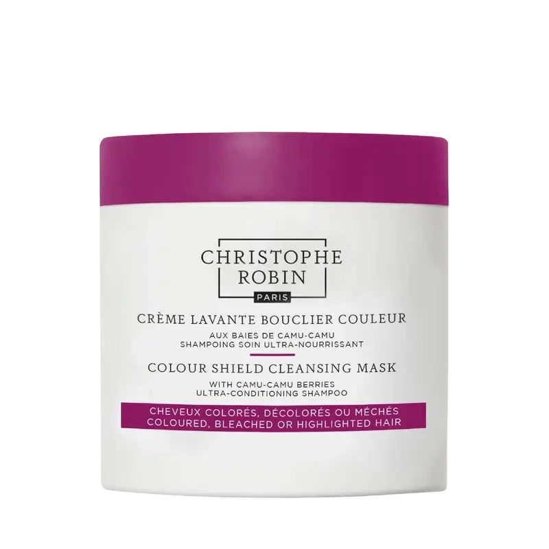 Christophe Robin Mascarilla Purificante Para Cabello Teñido Con Bayas De Camu-Camu , 250 ml