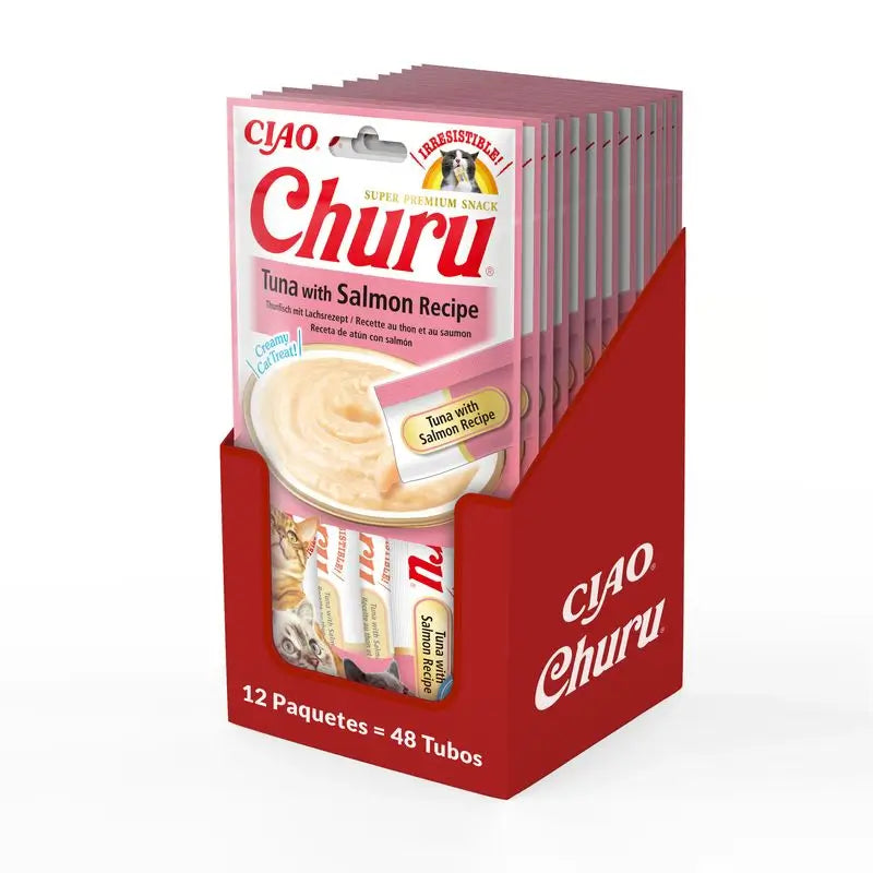 Churu Cat Receta De Atún Con Salmón Display 12X56Gr