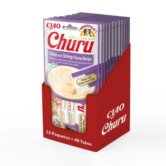 Churu Cat Receta De Pollo Con Camaron Display 12X56Gr