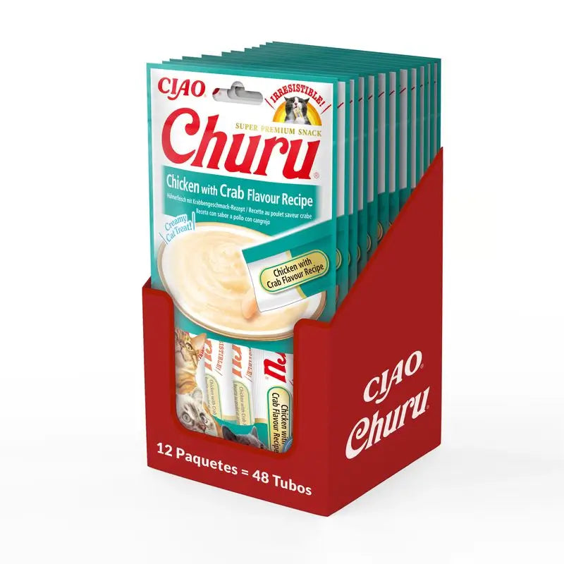 Churu Cat Receta De Pollo Con Cangrejo Display 12X56Gr