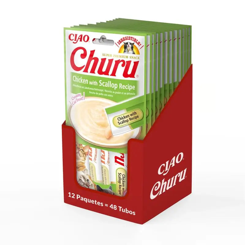 Churu Cat Receta De Pollo Con Vieira Display 12X56Gr