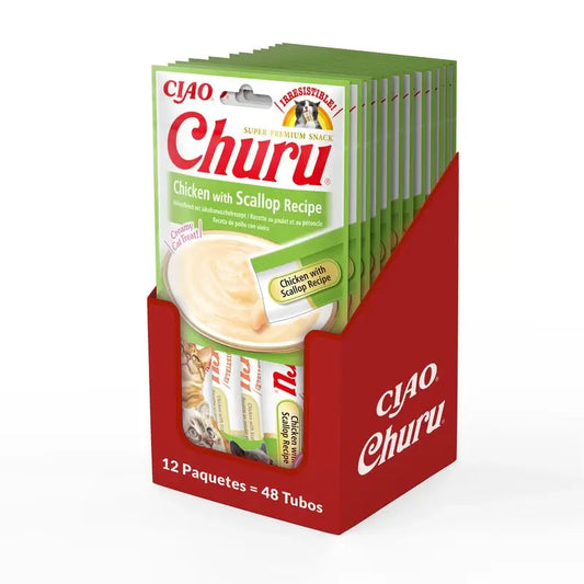 Churu Cat Receta De Pollo Con Vieira Display 12X56Gr