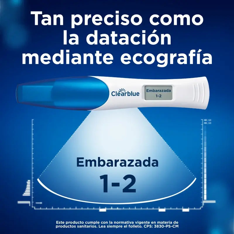 Clearblue Digital Prueba de Embarazo con Indicador de Semanas, 1 Test Digital