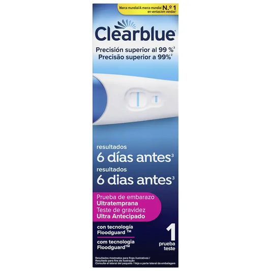 Clearblue Ultratemprana Prueba de Embarazo 10 mI, Resultados 6 Días Antes, 1 Test Analógico