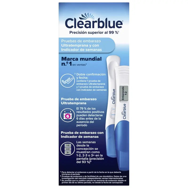 Clearblue Prueba De Embarazo Ultratemprana Con Doble Verificación, 2 Pruebas