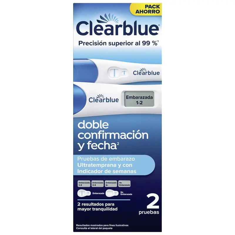 Clearblue Prueba De Embarazo Ultratemprana Con Doble Verificación, 2 Pruebas