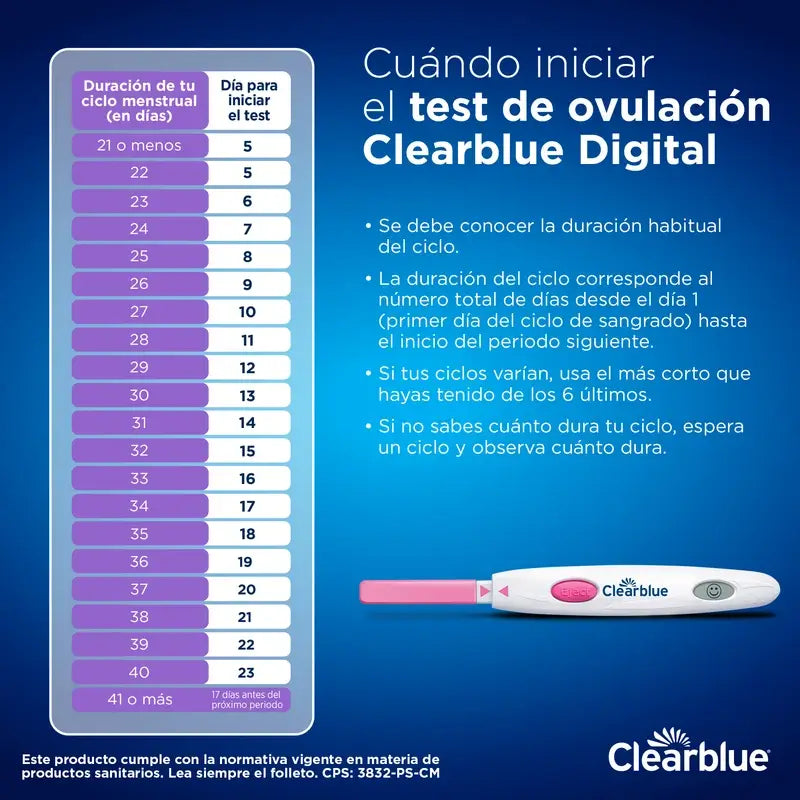 Clearblue Pack Early Test Embarazo Analógico 1 Prueba + Clearblue Test Ovulación 10 Varillas