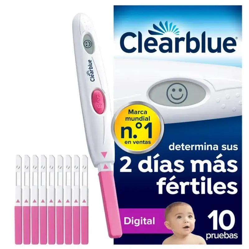 Clearblue Pack Early Test Embarazo Analógico 1 Prueba + Clearblue Test Ovulación 10 Varillas