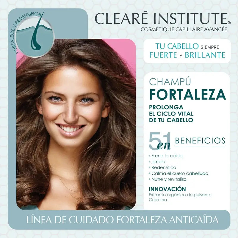 Clearé Institute Champú Anticaída Fortaleza 400 Ml.