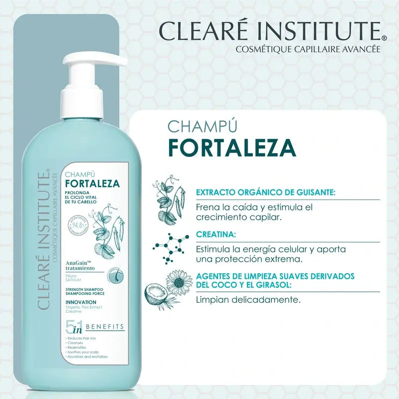 Clearé Institute Champú Anticaída Fortaleza 400 Ml.