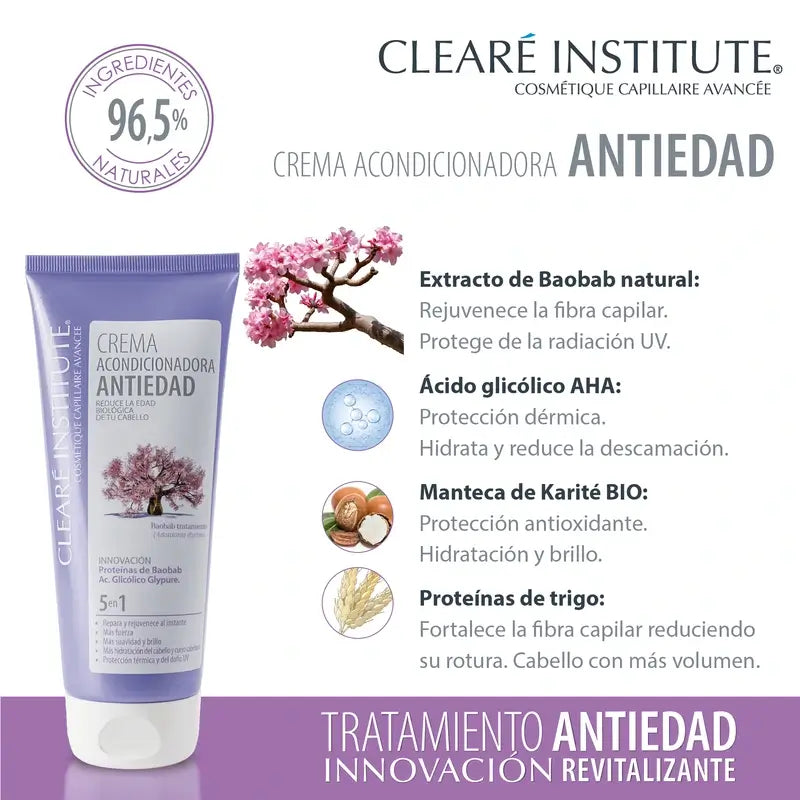 Clearé Institute Crema Acondicionadora Redesnficiante Antiedad 200 Ml.