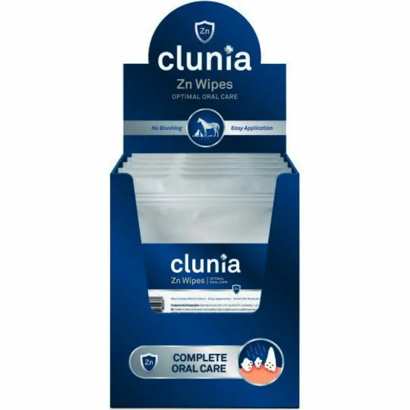 Vetnova Clunia Zn Wipes Display Box 10 Toallitas 20 Bolsas