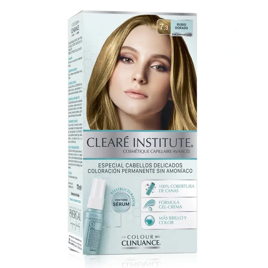 Clearé Institute Colour Clinuance Coloración Permanente Tinte Sin Amoníaco 7.3 Rubio Dorado