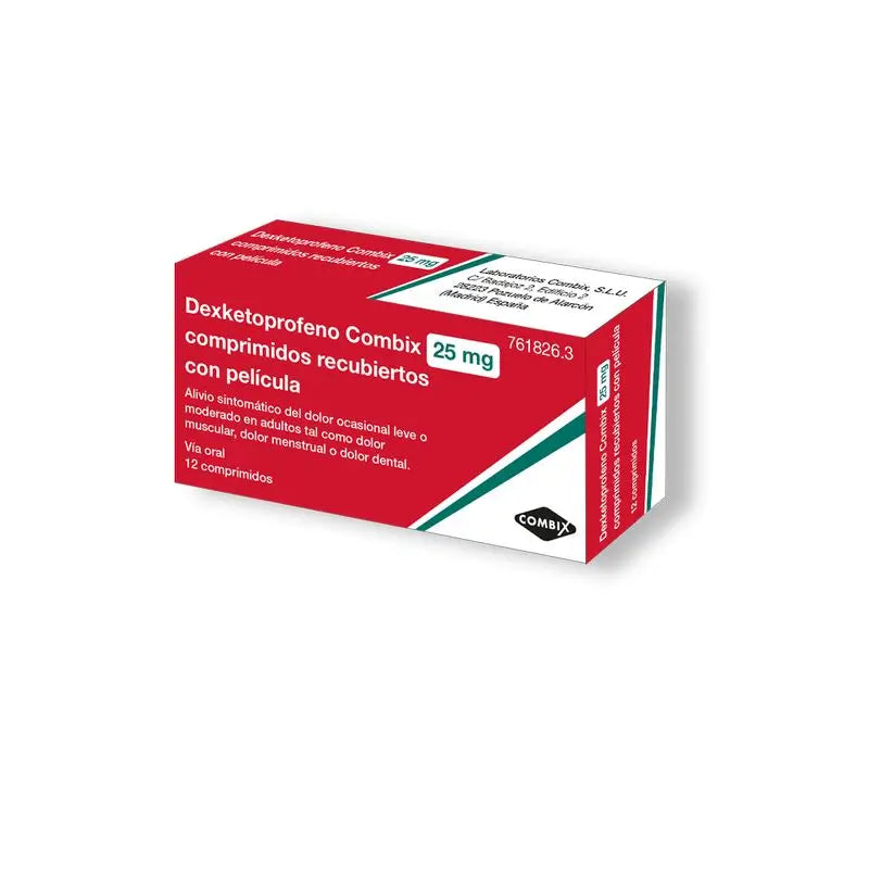 Combix Efg Dexketoprofeno 25 Mg, 12 comprimidos recubiertos