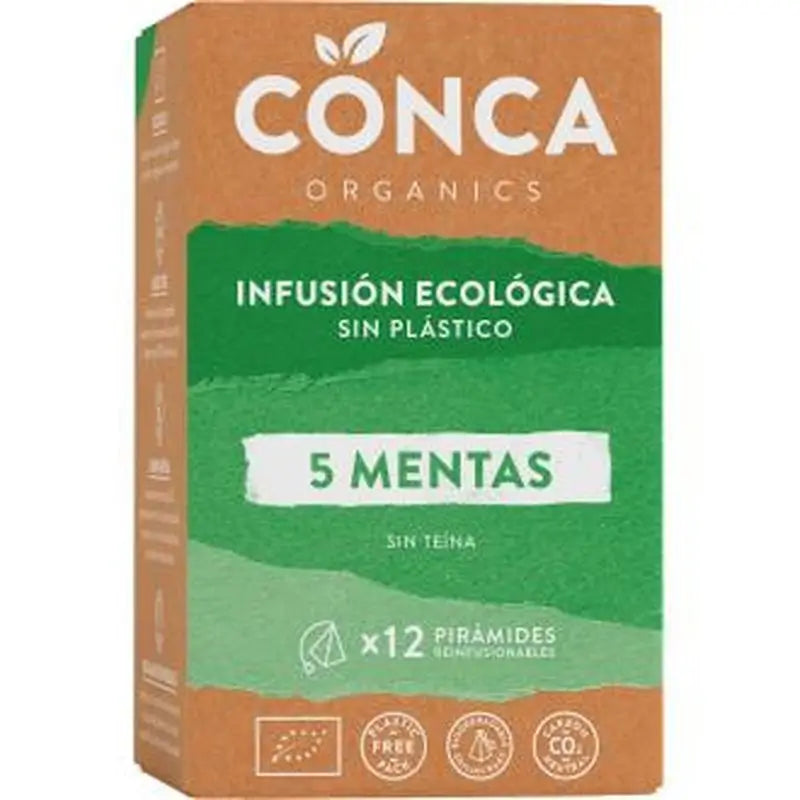 Conca Organics 5 Mentas Infusion 12Piramides. Eco