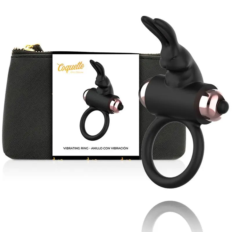 Coquette Chic Desire Cock Ring Anillo Vibrador Negro / Gold