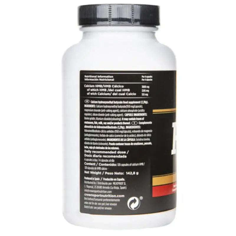 Crown Sport Nutrition Hmb 3800 , 120 cápsulas (30 porciones) 