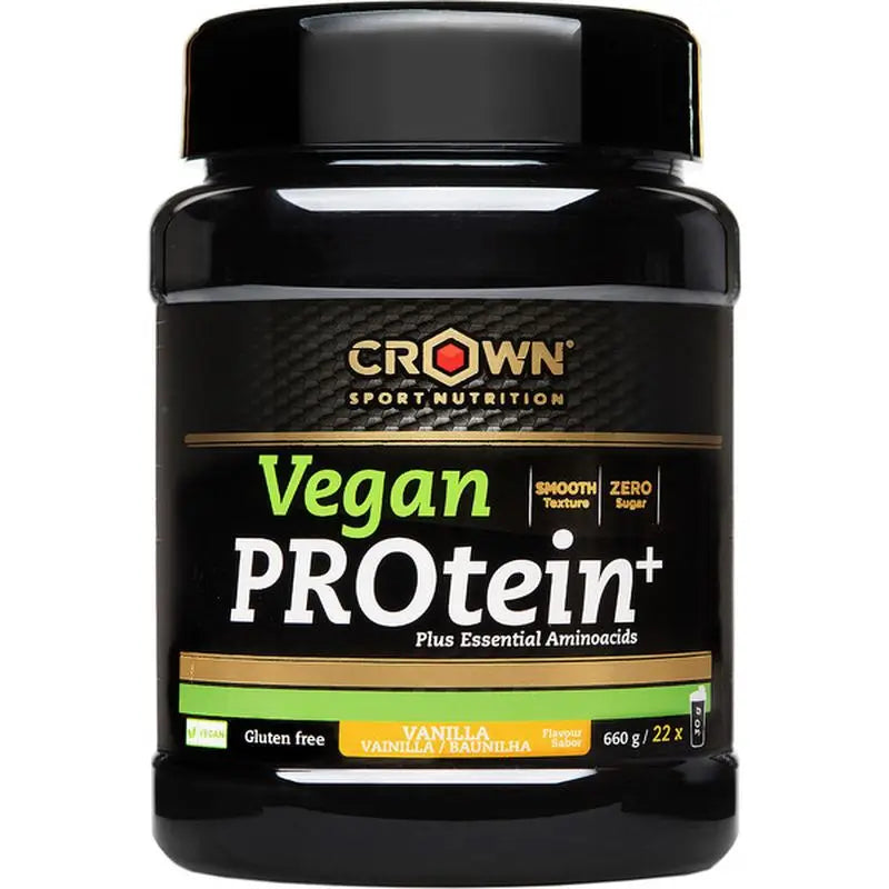 Crown Sport Nutrition Vegan Protein+ Vainilla , 660 gr (22porciones)