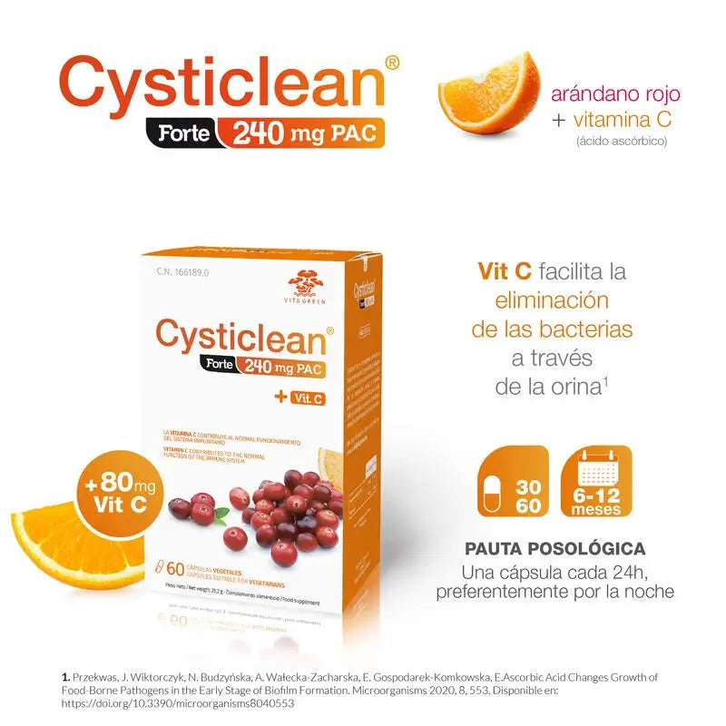 Cysticlean Forte 240Mg, 60 Capsulas