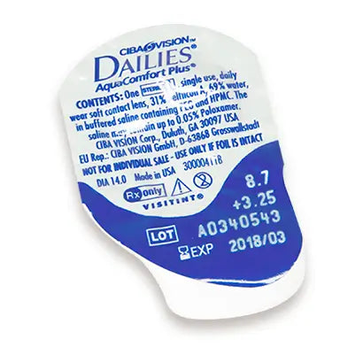 Dailies Aquacomfort Plus  Lentillas Esféricas Diarias , 90 unidades - +1.00,8.7,14.0