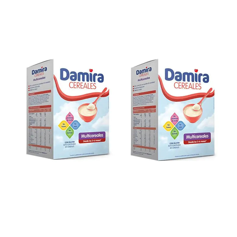 Damira Muticereales Papilla de Continuación, 2X600 gr