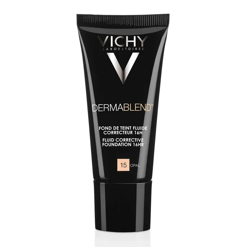 Vichy Dermablend Fondo de Maquillaje Fluido Corrector Alta Cobertura 16H 30 ml Tono 15 Opal