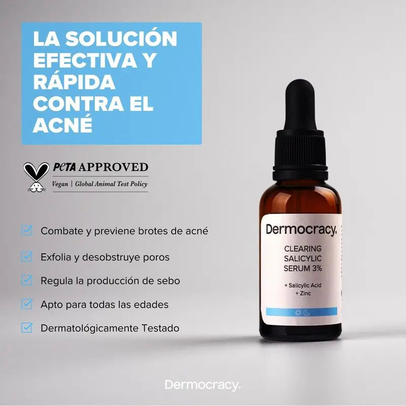 Dermocracy Clearing Salicylic Sérum 3% Ácido Salicílico + Zinc , 30 Ml