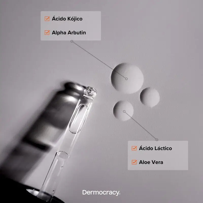 Dermocracy Glow Aha Sérum [Ácido Láctico + Ácido Kójico + Alpha Arbutin) , 30 Ml