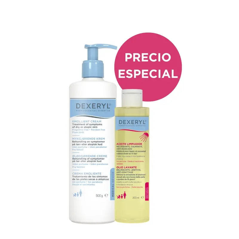 Dexeryl Kit Crema 500 Ml + Aceite 200 Ml , 2 unidades