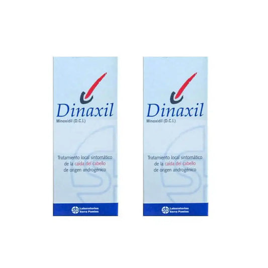 Dinaxil 20 mg/ml Minoxidil Solución Capilar 2 Frascos de 60 ml