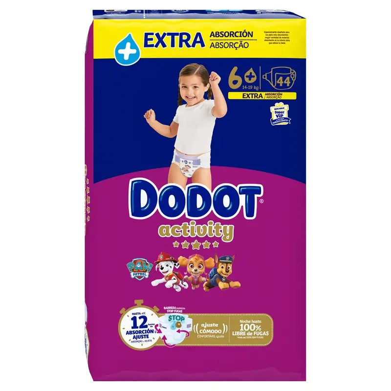 Dodot Activity Pañal Talla 6+ (+14 kg), 44 Unidades