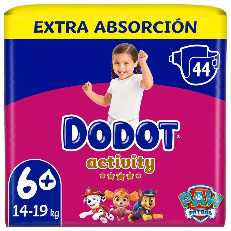 Dodot Activity Pañal Talla 6+ (+14 kg), 44 Unidades