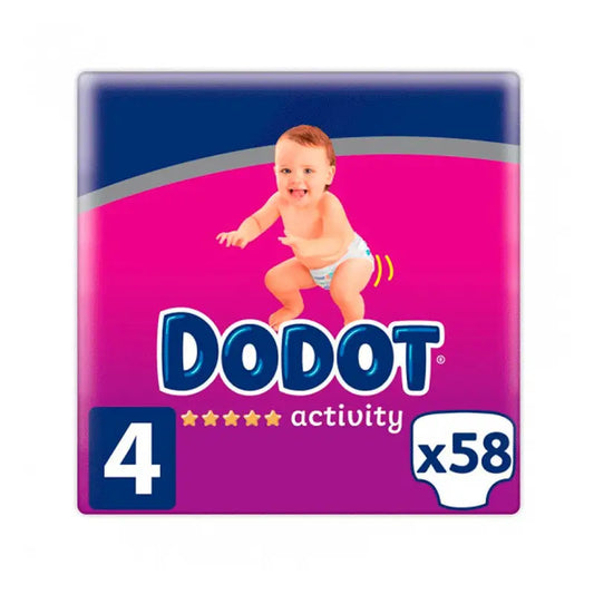 Dodot Activity Pañal Talla 4 (9-14 Kg), 58 unidades