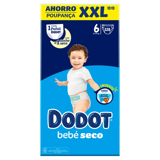 Dodot Bebé-Seco Pañales Talla 6 , 128 unidades