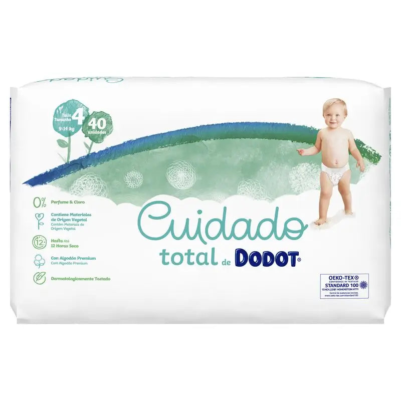 Dodot Cuidado Total Pañal Talla 4, 40 Unidades