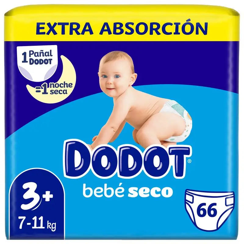 Dodot Mainline Value Pack Talla 3+ (7-11 Kg), 66 unidades