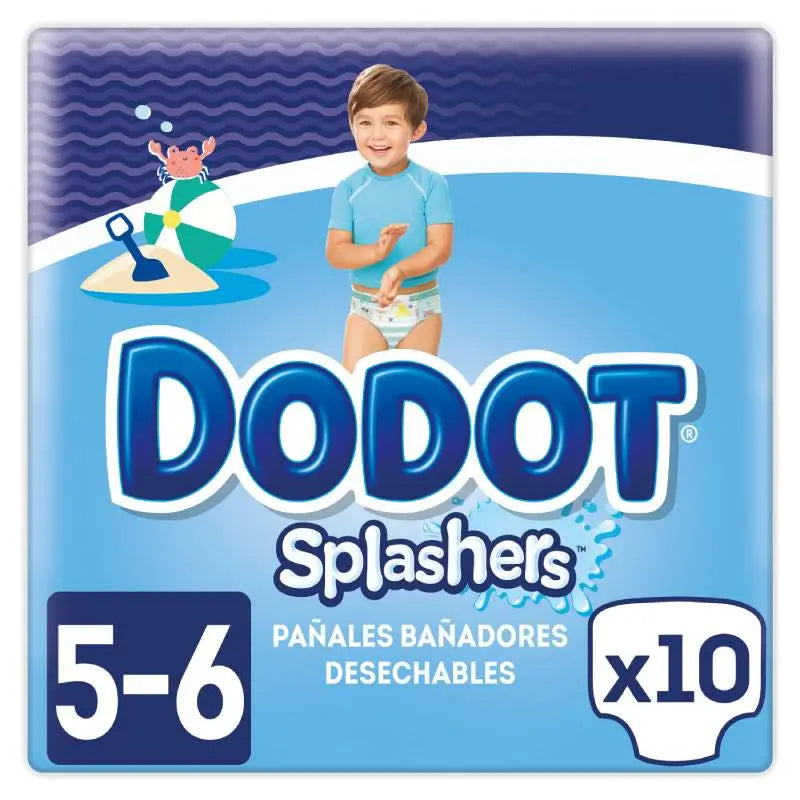 Dodot Splashers Talla 5, 10 Pañales-Bañadores Desechables