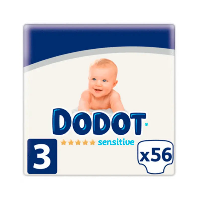 Dodot Sensitive Value Pack Talla 3 (6-10 Kg), 56 Unidades