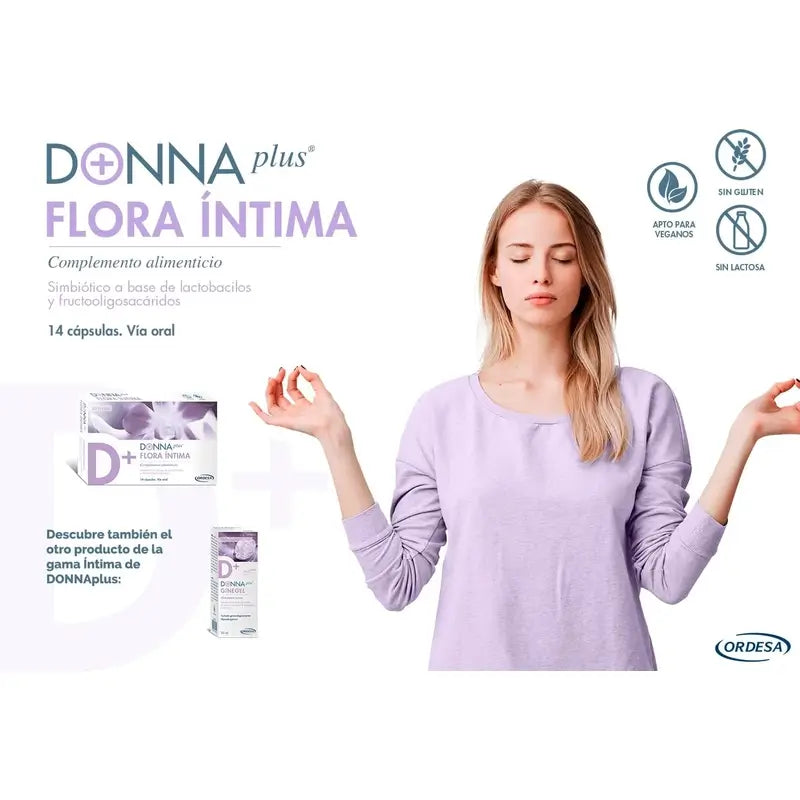 Donnaplus Gama Íntima Duplo Donna+ Flora Íntima 2ª Unidad 30% Descuento, 2x14 cápsulas