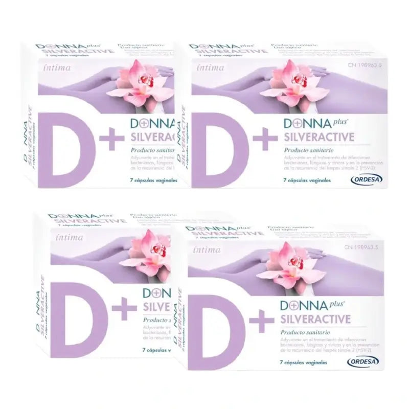 Donnaplus Silveractive Pack 4 x 7 cápsulas Vaginales