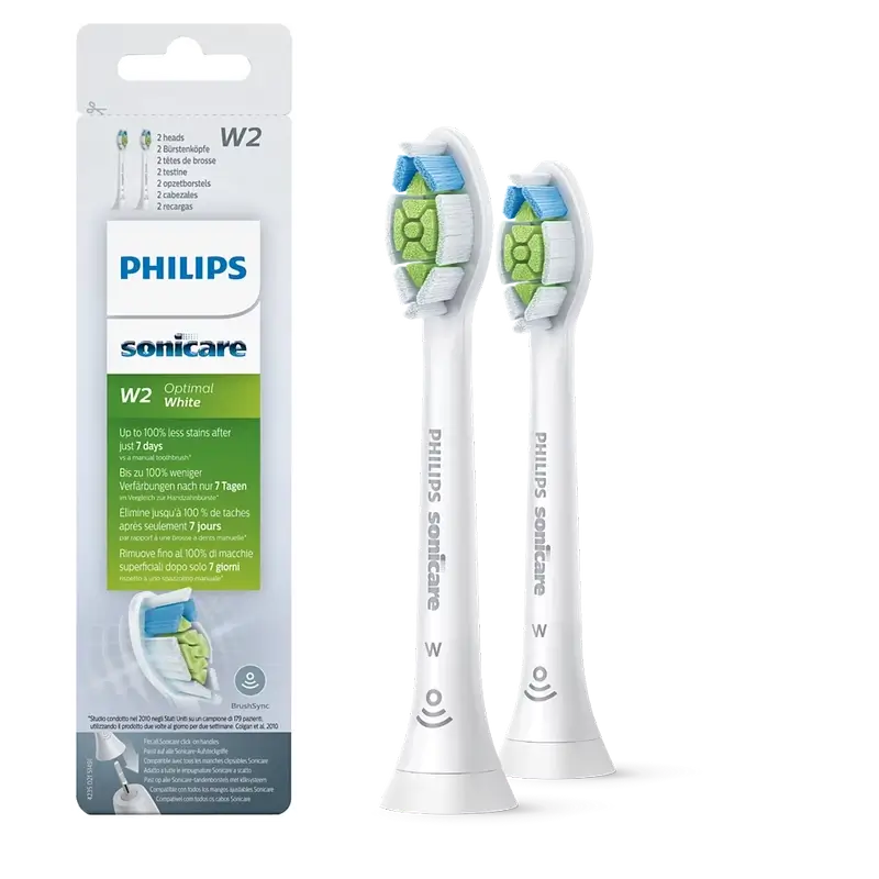 Philips Sonicare Optimal White Recambios cepillos eléctricos HX6062/10, 2 Unidades