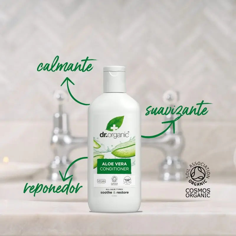 Dr.Organic Aloe Vera Acondicionador Todo Tipo De Cabello, 265 ml