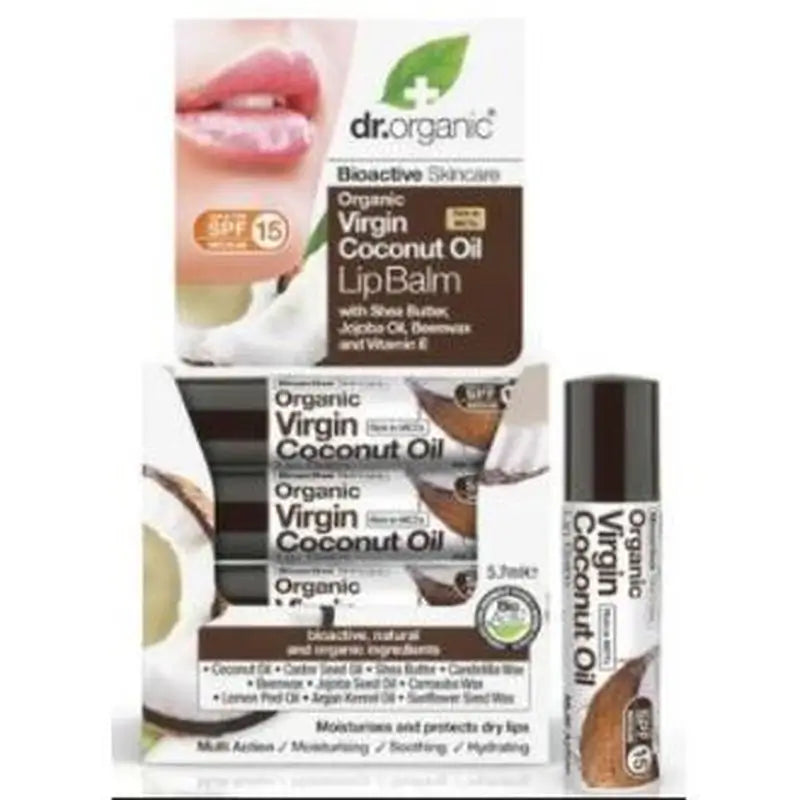 Dr. Organic Balsamo Labial Aceite Coco Organico 5,7Ml.